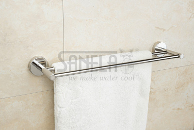 Нержавеющий двойной полотенцедержатель SLZD 11 арт: 62110 Sanela Чехия (фото, схема)