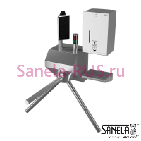 Турникет с термо визуальной камерой и дозатором дезинфекции SLKT 04