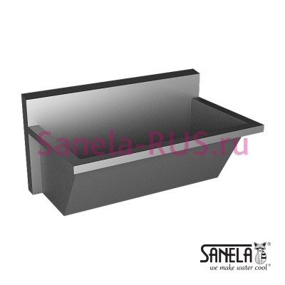 Нержавеющая раковина желоб медицинский 750мм SLUN 54 арт: 93540 Sanela Чехия (фото, схема)