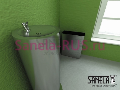 Автоматический напольный питьевой фонтанчик SLUN 23EB арт: 93232 Sanela Чехия (фото, схема)