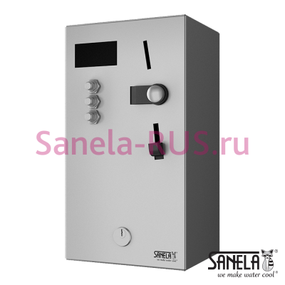 Монетный и жетонный автомат для 1-3 душей, выбор автоматом SLZA 01M арт: 88011 Sanela Чехия (фото, схема)