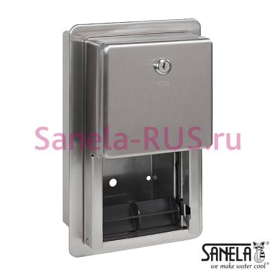 Встраиваемый нержавеющий держатель туалетной бумаги SLZN 26Z арт: 95261 Sanela Чехия (фото, схема)