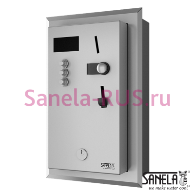 Встроенный монетный и жетонный автомат для 1-3 душей, выбор автоматом SLZA 01NZ арт: 88014 Sanela Чехия (фото, схема)