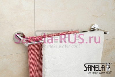 Нержавеющий двойной полотенцедержатель SLZD 10 арт: 62100 Sanela Чехия (фото, схема)