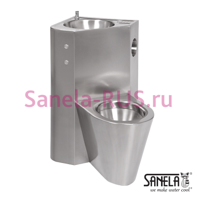 Угловой унитаз направо с умывальником и пьезо кнопками SLWN 18ZPP арт: 94187 Sanela Чехия (фото, схема) Угловой унитаз направо с умывальником и пьезо кнопками SLWN 18ZPP арт: 94187 Sanela Чехия (фото, схема)