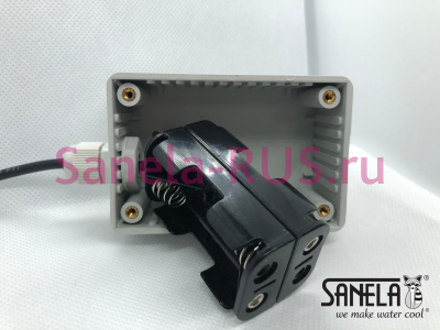 Корпус (квадратный) для батарейки с Muller проводом 6В  арт:  Sanela Чехия (фото, схема)